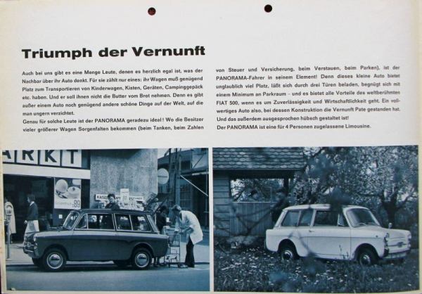 Autobianchi Panorama Modelprogram 1967 Carbrochure (2733)